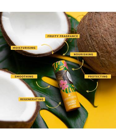 Orientana Coconut Energy Lip Balm - 98% Natural Vegan Care with Shea Butter & Vitamin E | Organic Moisturizer for Dry Lips - 4.2g - Buy Online on GoSupps.com