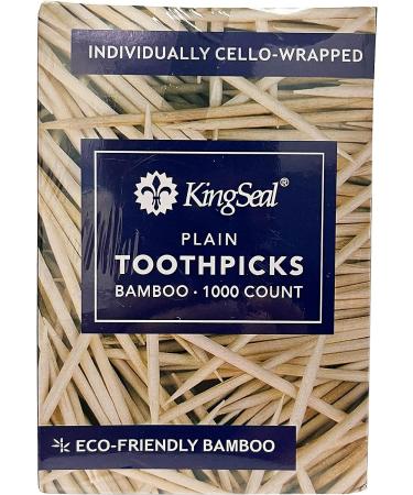 KingSeal Bamboo Toothpicks - Individually Wrapped Plain 2.5 Inch - 4000 Count - Buy Online on GoSupps.com