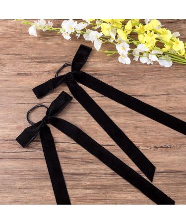 HINZIC 3Pcs Velvet Hair Bows - Black Hair Ribbons & Scrunchies for Women and Girls - Buy Online on GoSupps.com