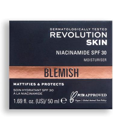 Revolution Skincare London SPF30 Mattifying Moisture Cream 50ml - Niacinamide, Fragrance-Free - Buy Online on GoSupps.com