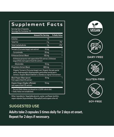 Gaia Herbs Turmeric Supreme - Immune Support | 20 Veggie Liquid Phyto-Caps - Buy Online on GoSupps.com