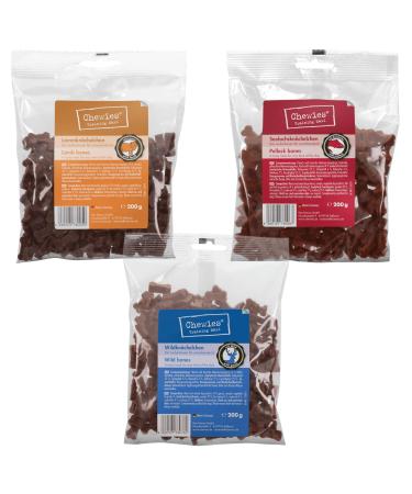 Chewies Hundeleckerli Maxi Mix 2 Lamb Wild & Salmon Ankle Training - 3 x 200 g - Meat Softies without Sugar - Dog snacks with high meat content (600 g) 200 g (3 -pack) Mix: lamb wild salmon - Buy Online on GoSupps.com