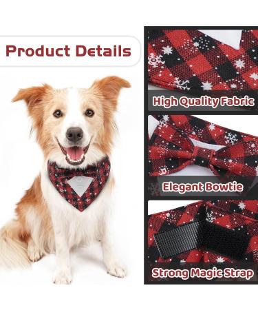 Maustlie Dog Hill Cloth Christmas Bandana - Adjustable Smoking Suit for Pets - Perfect for Weddings Birthdays Halloween & Christmas - Snowflakes Design - Buy Online on GoSupps.com