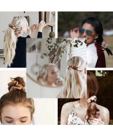 Simnice 60 Colors Silk Large Satin Hair Scrunchies - Elastic Hair Ties for Women Girls - Buy Online on GoSupps.com