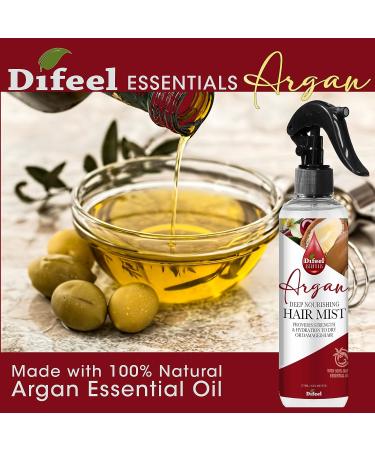 Difeel Essentials Deep Nourishing Argan Hair Mist 6 oz. - 100% Natural Essential Oil Infused - Buy Online on GoSupps.com