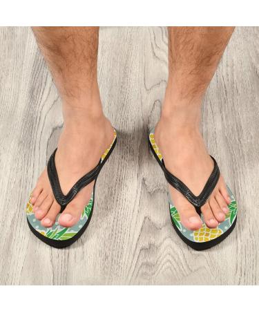 Mnsruu Pineapple Polka Dot Flip Flops - XXL Multicolor for Home Hotel Spa & Travel | Stylish & Comfortable for Women & Men - Buy Online on GoSupps.com