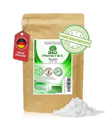 Taurin powder 1 kg 100% pure without additives!1000g pure taurine without a magnesium stearate - Bio Protect BV Premium dietary supplement - Buy Online on GoSupps.com