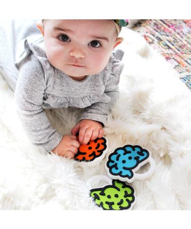 Fat Brain Toys Brain Teether - Orange | Baby Toys & Gifts for Ages 0-2 - Buy Online on GoSupps.com