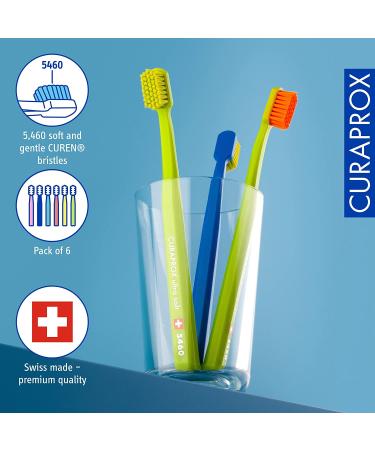 Curaprox CS 5460 Ultra-Soft Toothbrush (6 Pack) - Gentle & Effective Dental Care - Buy Online on GoSupps.com