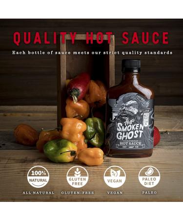 Hoff & Pepper Smoken Ghost Louisiana Style Hot Sauce 6.7 Fl Oz - Handmade Tennessee Hot Sauce for Spicy Lovers - Perfect for Grilling and Seasoning - Buy Online on GoSupps.com