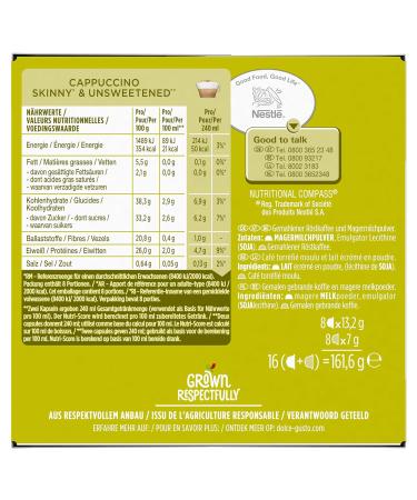 Nescaf Dolce Gusto Cappuccino Unsweetened & Fat-Free - 48 Coffee Capsules (100% Arabica) - 3-Pack for 24 Portions - Buy Online on GoSupps.com