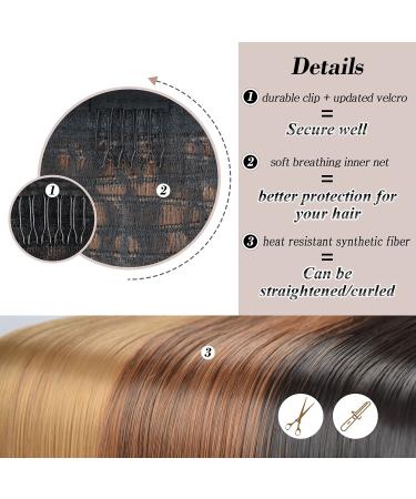 BARSDAR 70cm Synthetic Hair Ponytail Extension - Soft Wrapped Braid for Women/Girls - 130g 12h24 Brown & Blonde Hair Part - Buy Online on GoSupps.com