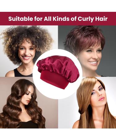 Silk Bonnet Set for Sleep 2 Satin Hair Hoods (Black & Red) | Premium Hair Wraps for Women & Girls - Buy Online on GoSupps.com