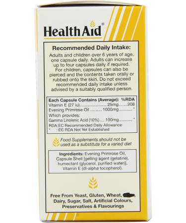 HealthAid Evening Primrose Oil 1000mg - 90 Capsules | Natural Source of Omega 6 | Dietary Supplement - Buy Online on GoSupps.com
