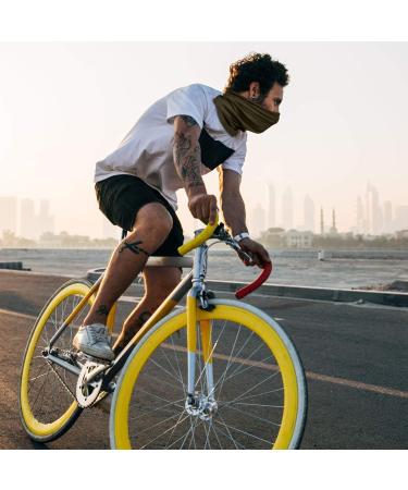 Achilles Hose Scarf | Breathable Multifunctional Face Mask & Neck Scarf | Khaki Green 24x50cm | Sports & Oral Protection - Buy Online on GoSupps.com