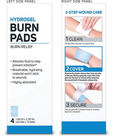 Care Science Hydrogel Sterile Burn Pads - 4 ct | Instant Cooling Relief for Minor Burns - Buy Online on GoSupps.com