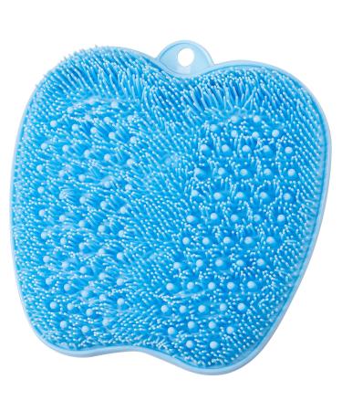 HONYIN Foot Scrubber for Use in Shower, XL Size Larger Shower Foot Scrubber Mat with Non-Slip Suction Cups- Cleans, Exfoliates & Massages Your Feet, Improve Circulation & Soothe Achy Feet Blue