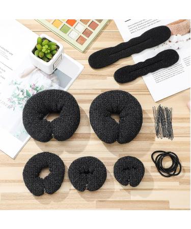 34-Piece Donut Hair Bun Maker Set with Bun Holders, Sponge Foam Buns, Elastic Bands, and Hair Pins for DIY Hairstyles - Buy Online on GoSupps.com