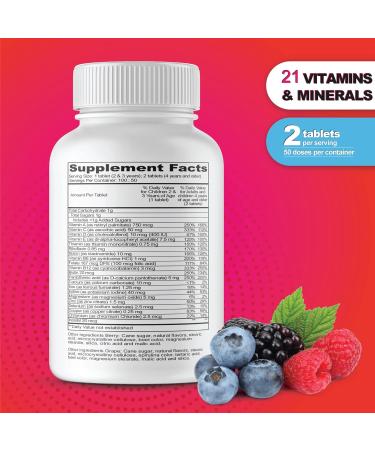 Kids Multivitamin & Iron Chewables - Vegetarian Gluten Free & Great Tasting - 150 Count - Buy Online on GoSupps.com