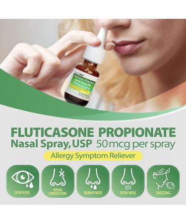 HealthA2Z Fluticasone Propionate Nasal Spray 24-Hour Allergy Relief - 120 Sprays (0.54 fl oz) - Buy Online on GoSupps.com