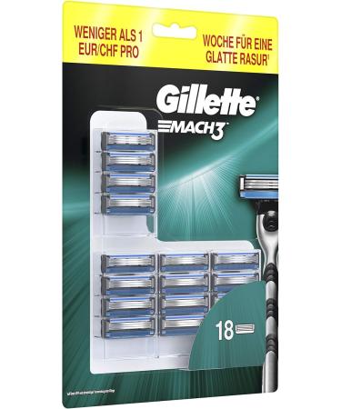 Discontinued Gillette Mach3 Razor Blades for Men - 18 Pack Letterbox-Compatible - Buy Online Internationally - Buy Online on GoSupps.com