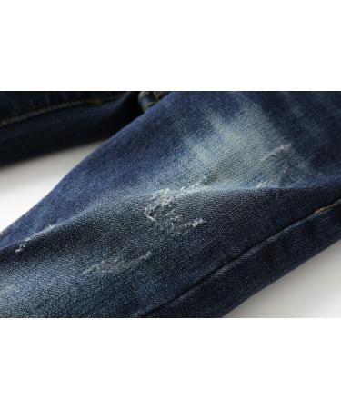 KIDSCOOL SPACE Baby Slim Jeans | Elastic Waist Ripped Denim Pants | Dark Blue, Size 2-3 Years - 2098 - Buy Online on GoSupps.com