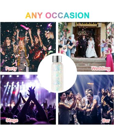 URAQT Body Glitter Gel 3Pcs - Holographic Mermaid Sequins Chunky Cosmetic Glitter Set for Face, Body, and Hair - Sparkling Festival Party Glitter in White, Pink, and Green - Buy Online on GoSupps.com