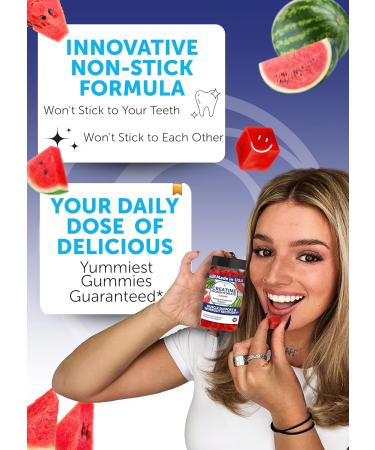 Lunakai USA Made Creatine Monohydrate Gummies for Women & Men Vegan Creatine Gummies for Muscle & Recovery Support Pre Workout Supplement 60ct - Buy Online on GoSupps.com