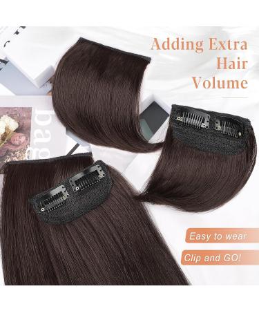 FORCUTEU Short Dark Brown Hair Toppers 4PCS - Clip in Hair Extensions for Extra Volume - Daily Use Hairpieces 4 & 8 Extensions - Buy Online on GoSupps.com