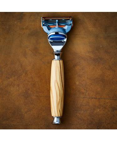 Buy Atlas Razor Handmade Olivewood 2-Piece Shave Set | Premium Quality & International Shipping - Buy Online on GoSupps.com