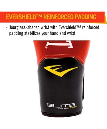 Everlast Elite Pro Style Training Gloves - Red, 12 oz | Premium Quality and Durability - Buy Online on GoSupps.com