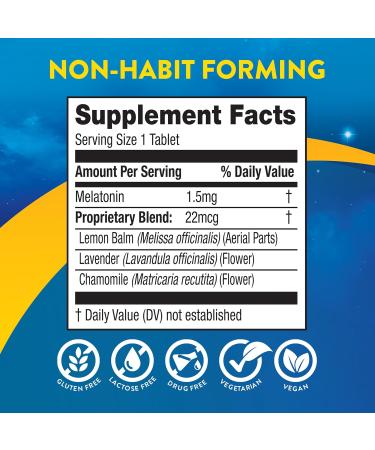 MidNite Back To Sleep Low Dose 1.5 mg Melatonin Sleep Aid Non-habit Forming Herbal Dietary Supplement For Adults Drug-free Gluten-free Lactose-free Vegetarian Vegan 30 Quick Melt Tablets 2 ct 30 Count (Pack of 2) - Buy Online on GoSupps.com