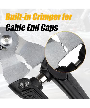 Venzo Heavy Duty 2-in-1 Stainless Steel Cable Cutter Scissors Crimper Tool for Bike Brake MTB Cable Repair - Small Hard Wire - Buy Online on GoSupps.com