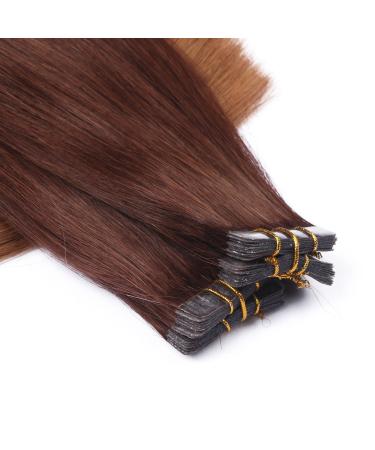 Buy #2/8 Ombre Tape-In Hair Extensions - 40cm - 100% Remy Real Hair - 50 Bricks - Novon Hair Extensions - Buy Online on GoSupps.com