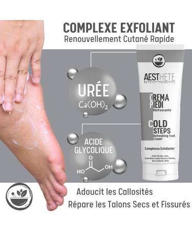 Very Dry and Damaged Foot Cream Exfoliating Urea + Glycolic Acid 200 ml Refreshing Anti-Odour Moisturizing for Cracked Heels and Dry Feet Contrasting Calluses Calluses Cuts - Aesthete - Buy Online on GoSupps.com