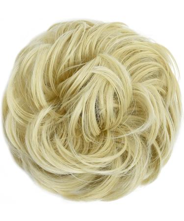Yamel Messy Bun Hair Piece - Bleach Blonde Updo Curly Scrunchie for Women - Buy Online on GoSupps.com
