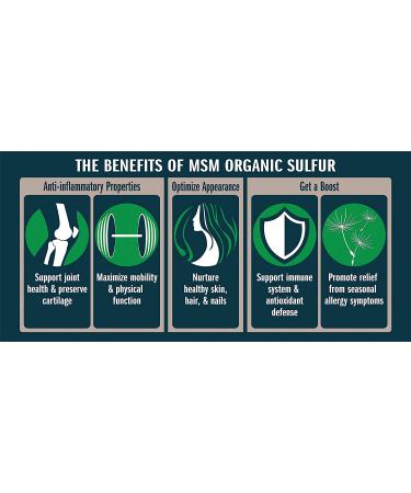 MSM Organic Sulfur Crystals - 99.9% Pure, All-Natural Supplement by No Boundaries Health | Joint Pain, Allergy Relief, Skin & Hair Health - 8oz Pack - Buy Online on GoSupps.com