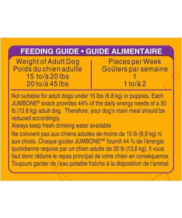 PEDIGREE JUMBONE Meaty Centre Adult Dog Treats for Small and Medium Dogs Beef Flavour 500g (5 Treats) Small/Medium 500g - Buy Online on GoSupps.com