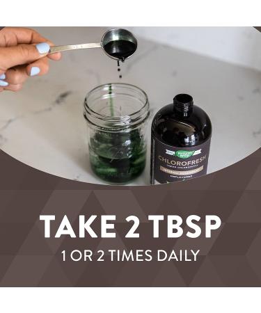Nature's Way Chlorofresh Liquid Chlorophyll Concentrate 16 Fl. Oz - Mint Flavored | Internal Deodorant for Detoxification Pathways - Buy Online on GoSupps.com