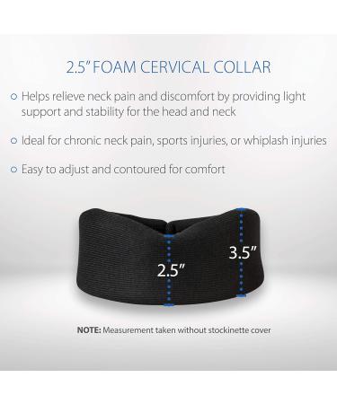 Buy Foam Cervical Collar 2.5 Inch - Comfortable Neck Support in Black | Fast International Shipping - Buy Online on GoSupps.com
