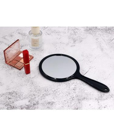 OIGUMR Large Double-Sided Handheld Mirror - 1x/2x Cute Design 5.8x10.6inch Black - Perfect for Travel & Home Use - Buy Online on GoSupps.com
