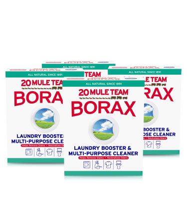 20 Mule Team All Natural Borax Laundry Detergent Booster & Multi-Purpose Household Cleaner, 65 Ounce (Pack of 4)