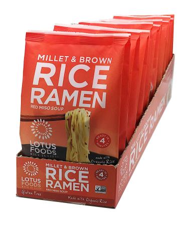 Lotus Foods Millet & Brown Rice Ramen with Miso Soup - Gluten-Free 2.8 Oz (Pack of 10) - Buy Online on GoSupps.com