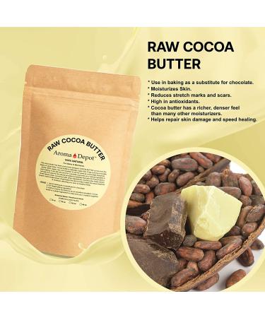 2lb Raw Cocoa Butter Unrefined - 100% Natural for Skin, Body & Hair Care - Reduces Fine Lines & Wrinkles - Ideal for DIY Lotions & Creams - Eczema & Psoriasis Relief - 32 oz (Pack of 1) - Buy Online on GoSupps.com
