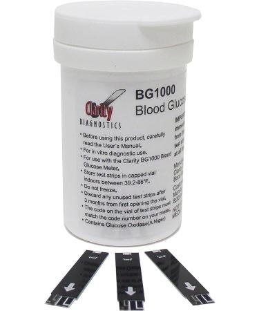 Clarity BG1000 Blood Glucose Testing Strips - 50 Pack | Accurate & Reliable Blood Sugar Monitoring - Fast International Shipping - Buy Online on GoSupps.com