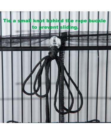 Adjustable Bird Cage Seed Catcher - Large Soft Mesh Skirt for Round & Square Cages - Buy Online on GoSupps.com