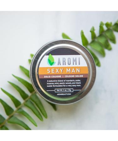 Aromi Solid Cologne | Aromatic Woodsy Men's Fragrance Mandarin Mint and Suede Scent Vegan Cruelty-free Gift for Him Stocking Stuffer Travel (Sexy Man) - Buy Online on GoSupps.com