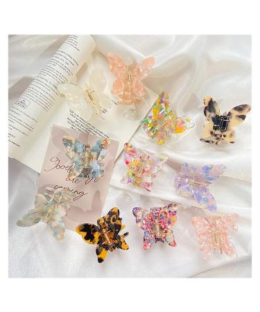 Shop Bapao Butterfly Hair Clips - Sweet Marble Leopard Print Acrylic Barrettes for Women | Ideal Hair Jewelry Gift (Color: 7) - Buy Online on GoSupps.com