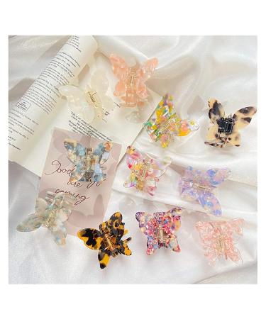 Yinyime Butterfly Hair Clips - Marble Leopard Print Acrylic Barrettes & Hairpins for Women | Perfect Hair Accessories Gift - Buy Online on GoSupps.com