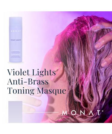 MONAT Violet Lights Anti-Brass Toning Masque - Natural Radiance for Healthy Beautiful Hair - Tone Brassiness & Illuminate Shine - Buy Online on GoSupps.com